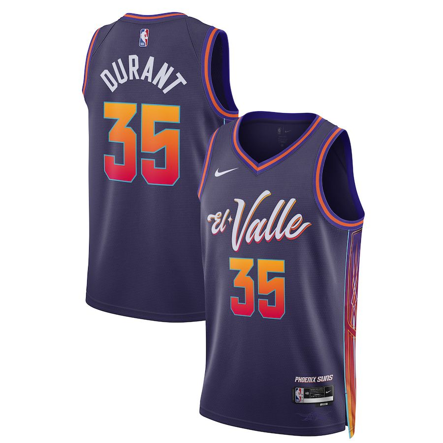 Men Phoenix Suns #35 Kevin Durant Nike Purple City Edition 2023-24 Swingman NBA Jersey